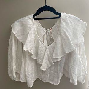 NWT White Free People Perfect Festival Top